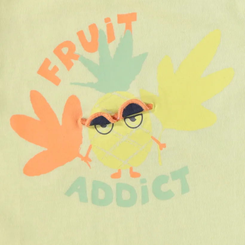 Korte mouwen T-shirt met ludieke 3D flap voor baby jongen