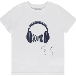 Korte mouwen T-shirt met muziekhelm print jongens