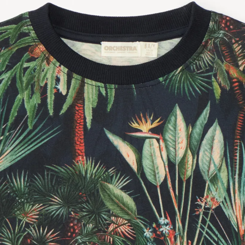 Korte mouwen T-shirt met natuurprint jongens