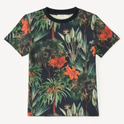 Korte mouwen T-shirt met natuurprint jongens