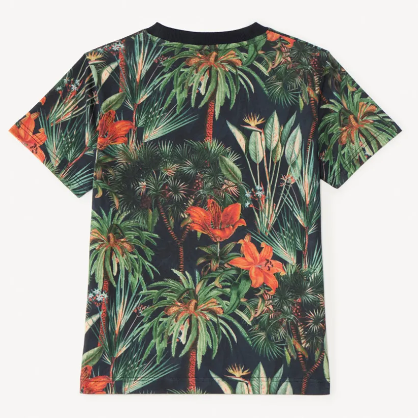 Korte mouwen T-shirt met natuurprint jongens