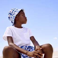 Korte mouwen T-shirt met palmprint en zakje