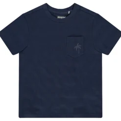 Korte mouwen T-shirt met palmprint en zakje