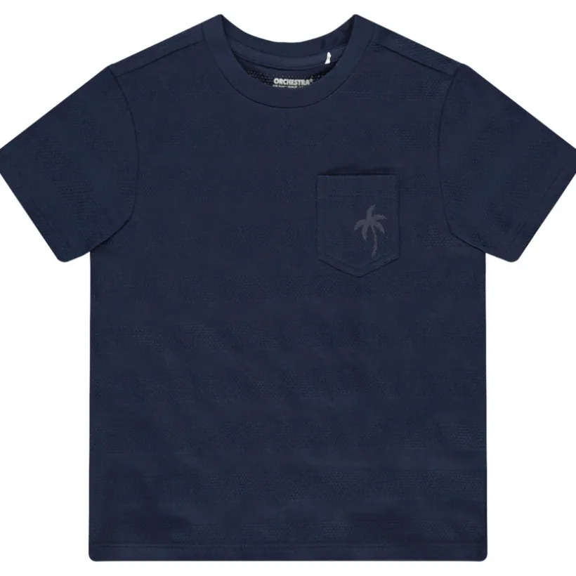 Korte mouwen T-shirt met palmprint en zakje
