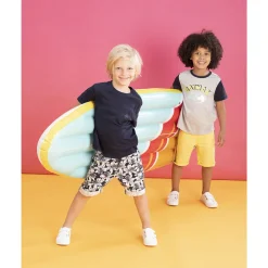 Korte mouwen T-shirt met palmprint en zakje