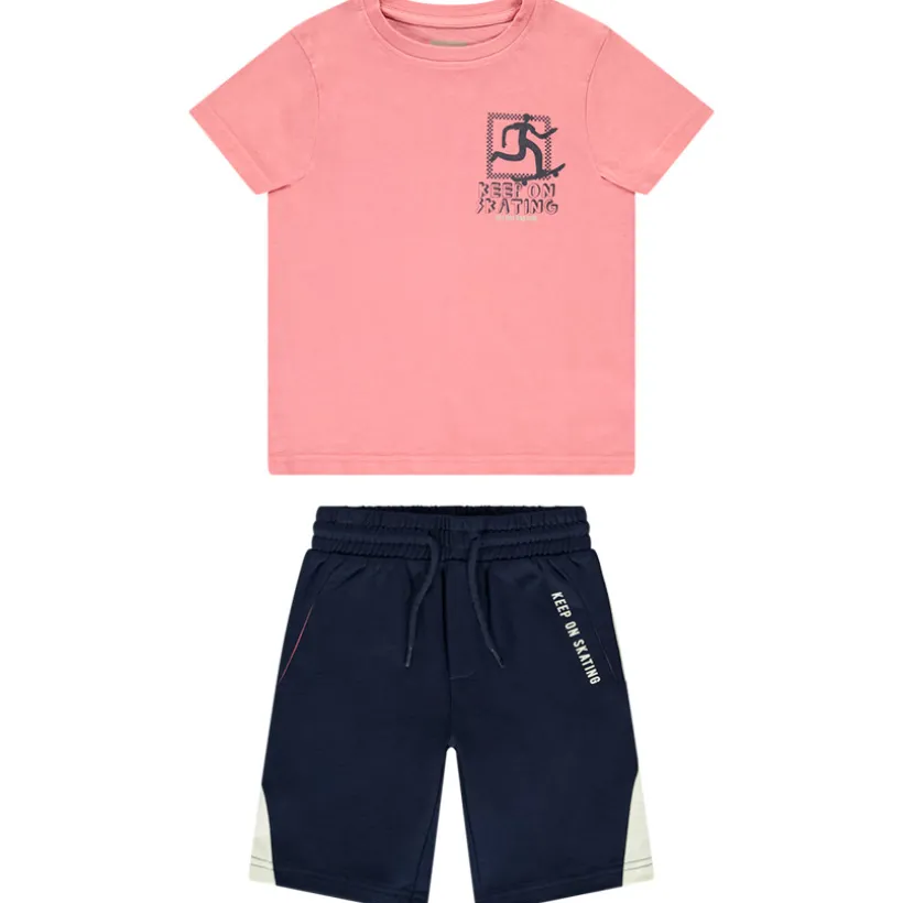 Korte mouwen t-shirt met print + short voor jongen