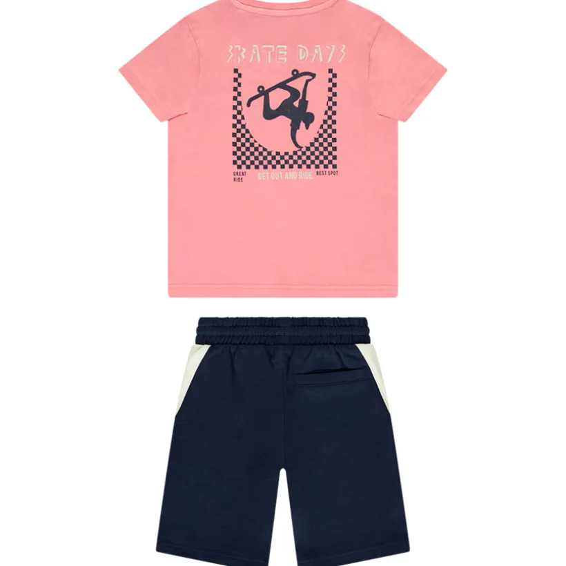 Korte mouwen t-shirt met print + short voor jongen