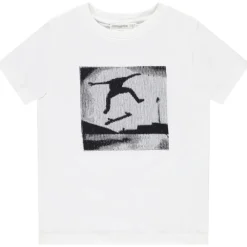Korte mouwen T-shirt met realistische borduursels voor jongens