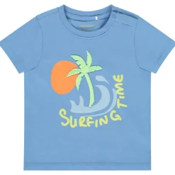 Korte mouwen T-shirt met tropisch patroon voor baby jongen