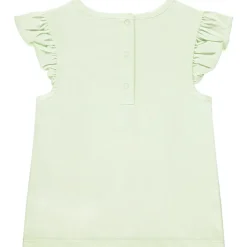 Korte mouwen T-shirt met volant en patches voor meisjes