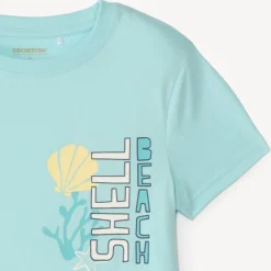 Korte mouwen T-shirt met zeethema jongens