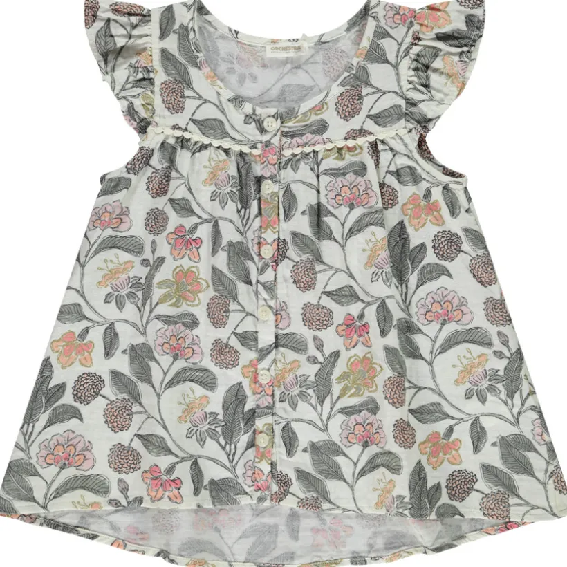 Korte mouwen tuniek met bloemenprint meisjes