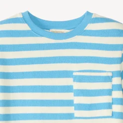 Korte mouw gestreept frotté T-shirt jongens