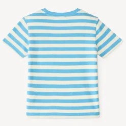 Korte mouw gestreept frotté T-shirt jongens