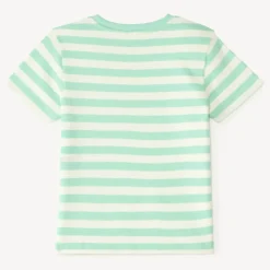 Korte mouw gestreept frotté T-shirt jongens