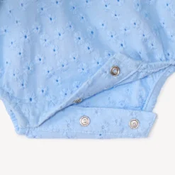 Korte mouw 2-in-1 jurk met bosbessenprint voor babymeisjes