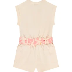 Korte mouwloze jumpsuit met gedrukte riem meisjes