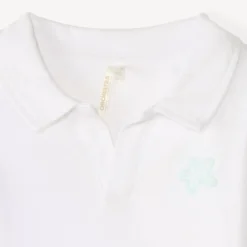 Korte mouw polo in jacquard met geborduurde zee ster voor babyjongen