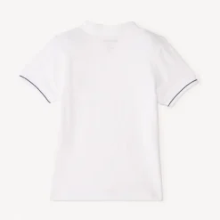 Korte mouw polo met mao-kraag en palmboom borduursel voor babyjongens