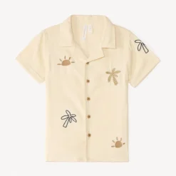 Korte mouw shirt met fantasie borduursel voor babyjongen