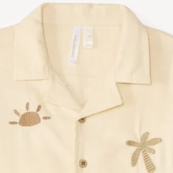 Korte mouw shirt met fantasie borduursel voor babyjongen