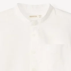Korte mouw shirt met mao-kraag voor babyjongen