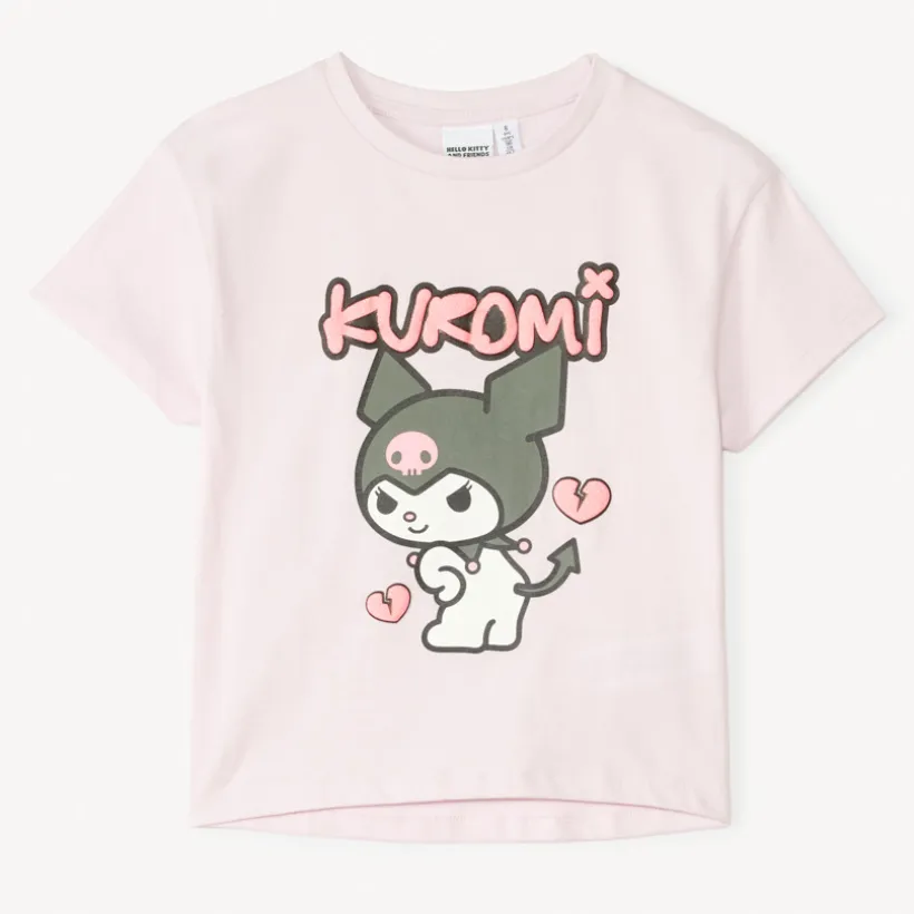 Korte mouw t-shirt Kuromi Hello Kitty meisjes
