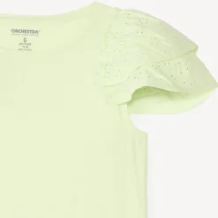 Korte mouw T-shirt met Engelse borduursel meisjes