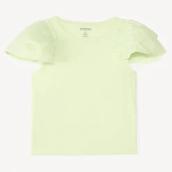 Korte mouw T-shirt met Engelse borduursel meisjes