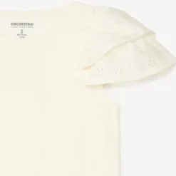 Korte mouw T-shirt met Engelse borduursel meisjes
