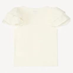 Korte mouw T-shirt met Engelse borduursel meisjes
