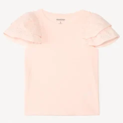 Korte mouw T-shirt met Engelse borduursel meisjes