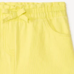 Korte ongebleekte katoenen broek voor babymeisjes