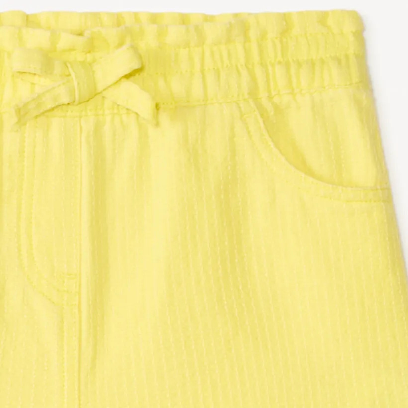Korte ongebleekte katoenen broek voor babymeisjes