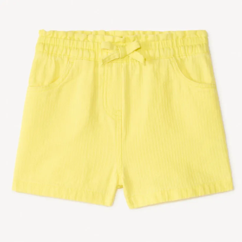 Korte ongebleekte katoenen broek voor babymeisjes