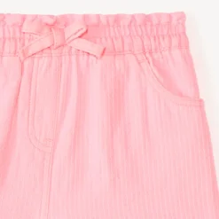 Korte ongebleekte katoenen broek voor babymeisjes