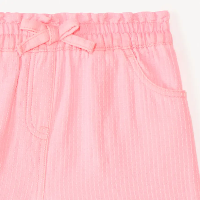 Korte ongebleekte katoenen broek voor babymeisjes