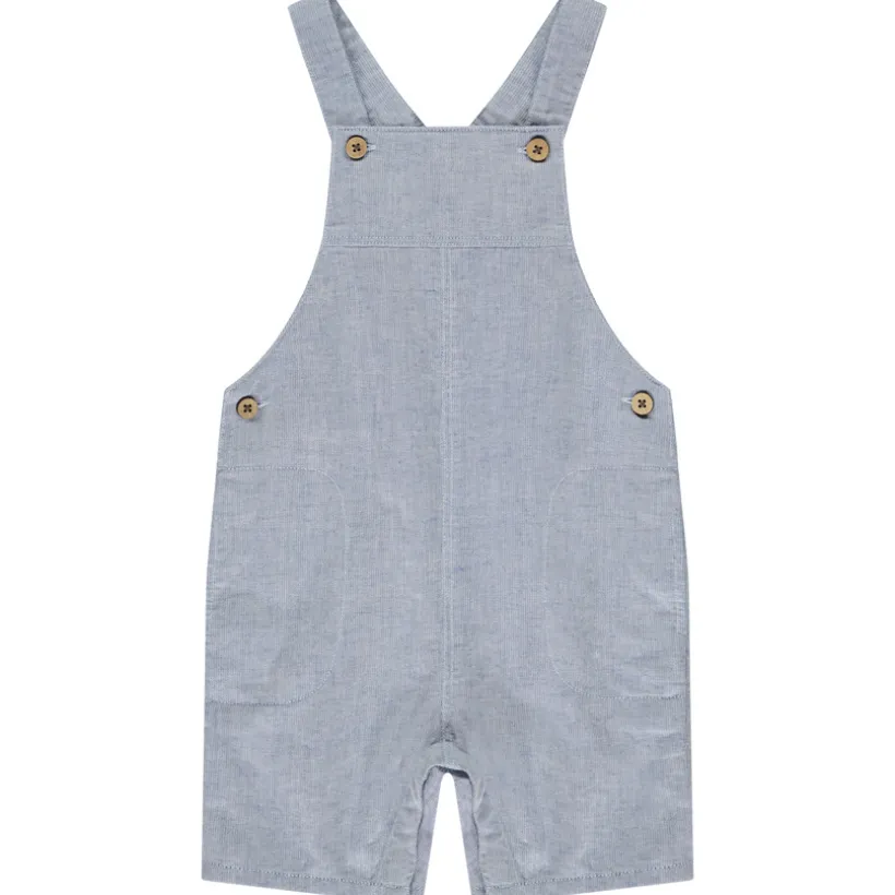 Korte overgooier van stof voor babyjongens – blauw-grijs