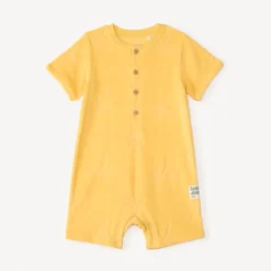 Korte palmboom reliëf badpak voor babyjongen