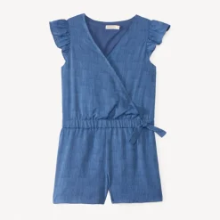 Korte portefeuille jumpsuit met strik meisjes