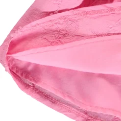 Korte rok in roze voile met Engels borduursel voor meisjes