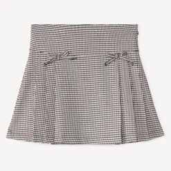 Korte rok met pied-de-pouleprint meisjes