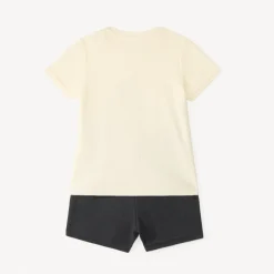 Korte set met t-shirt + shorts van fantasie mesh voor babyjongen
