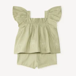 Korte set van 2 delen, blouse + short voor baby meisjes
