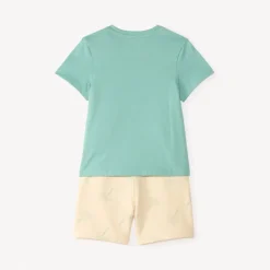 Korte set van 2 delen t-shirt + bermuda met jungleprint voor babyjongen