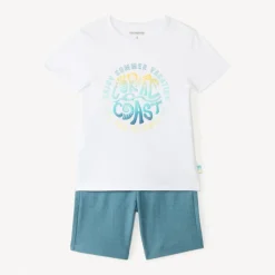 Korte set van 2 delen, t-shirt en bermuda jongens