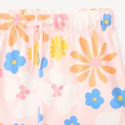 Korte set van 2 stuks met bloemenprint meisjes