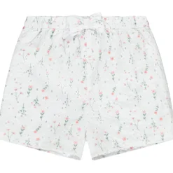 Korte short met Engels borduursel en bloemen voor meisjes