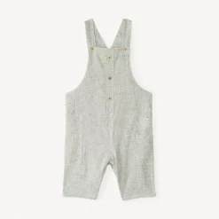 Korte spijkerbroek in gemêleerde stof voor babyjongen