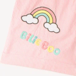 Korte stoffen broek met geborduurde strepen van Bilie Boo meisjes